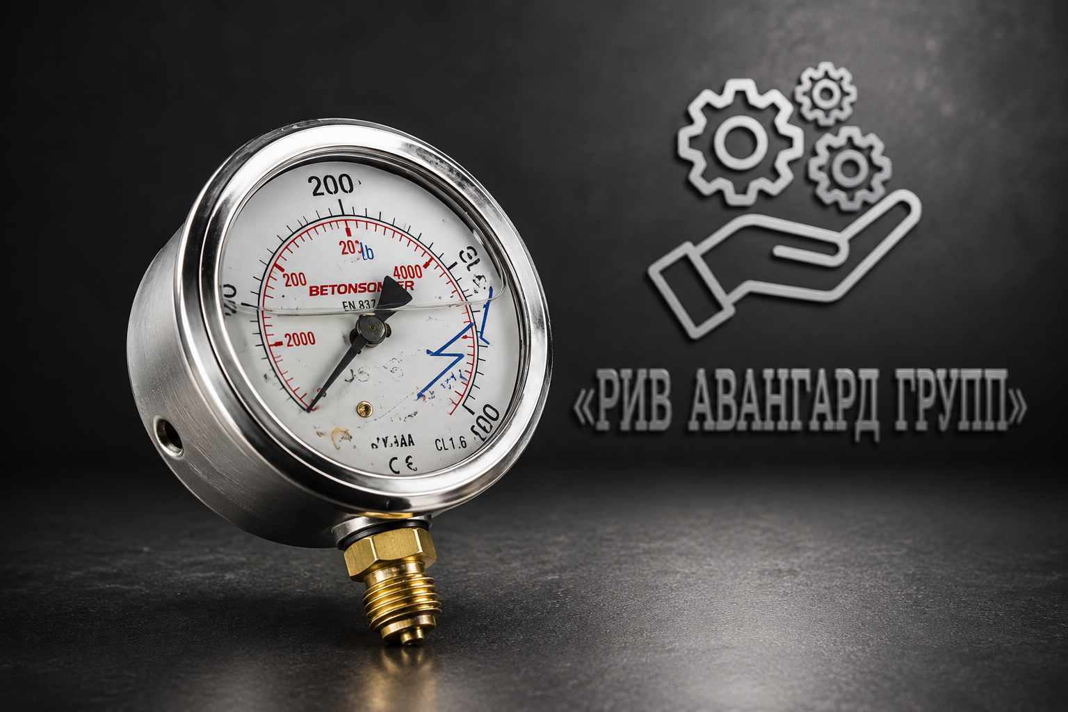 Манометр 0-400bar, PUTZMEISTER, 016375004, 55410092, 16375004